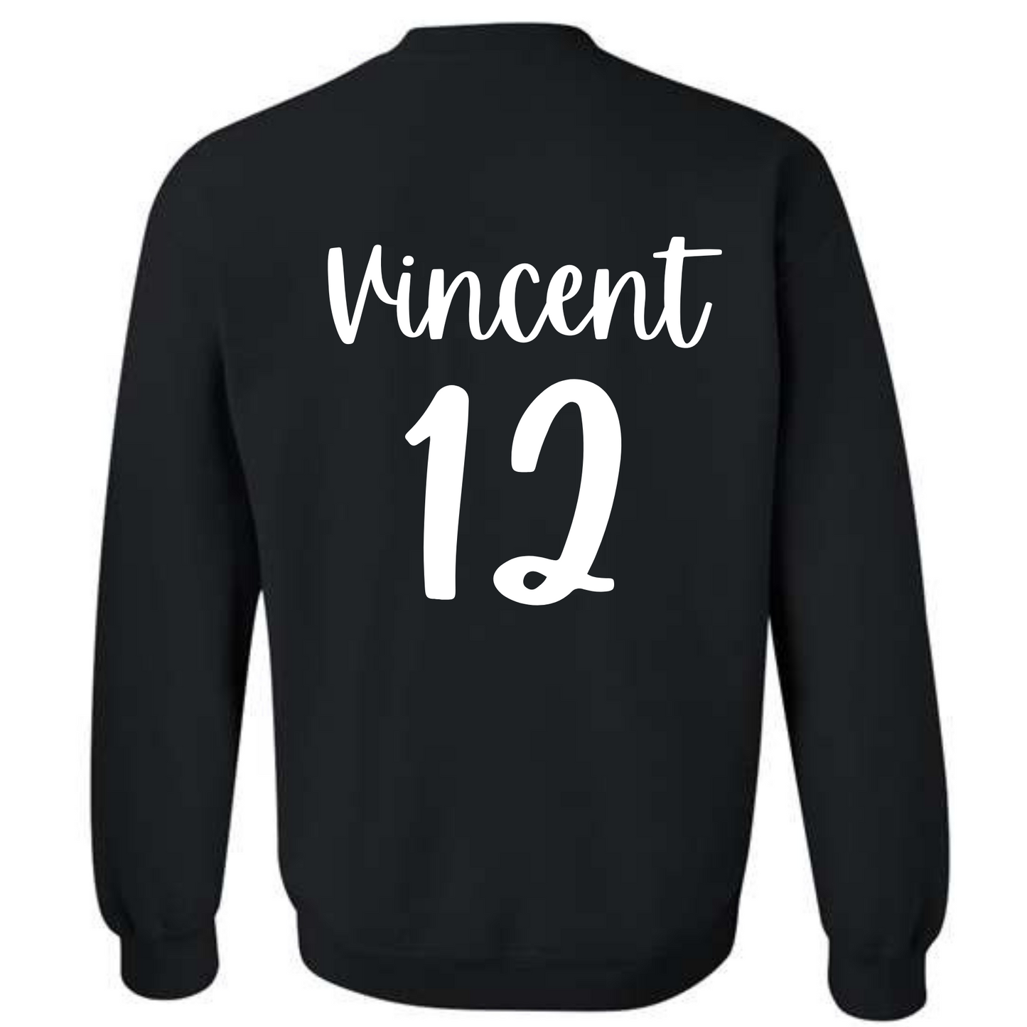 SENIOR MOM BBALL - BLACK CREWNECK