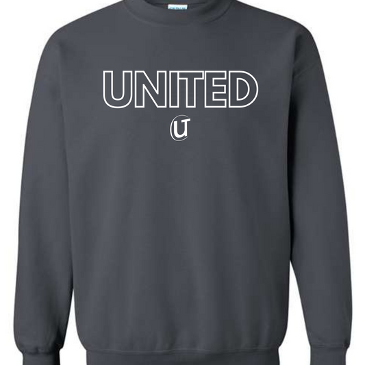 Dark Gray United Logo - Tee or Crew - FRONT & BACK