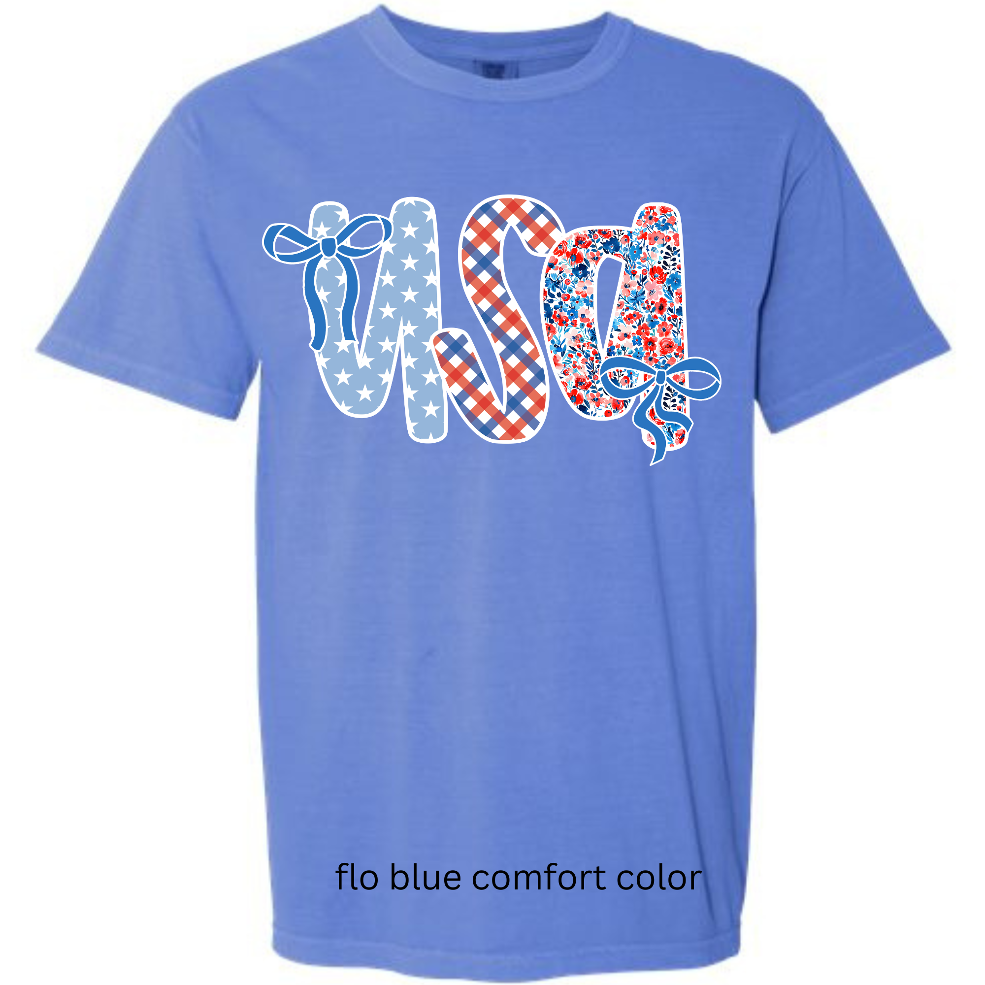 USA PATTERN BOWS - COMFORT COLOR TEE