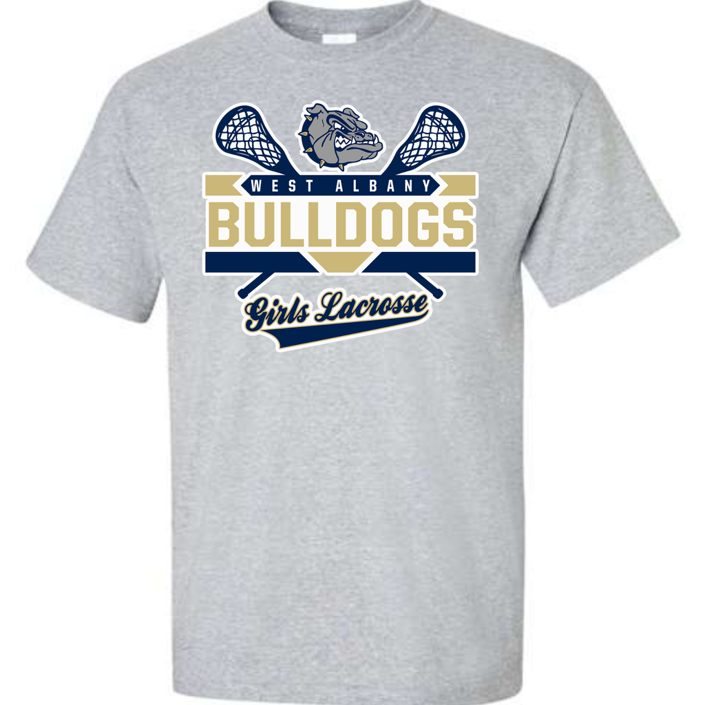 WEST ALBANY LACROSSE 1 - SPORT GRAY TEE, CREW OR HOODIE