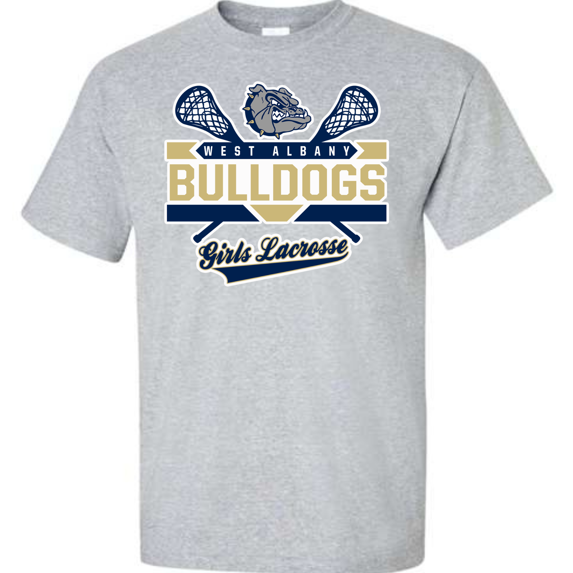 WEST ALBANY LACROSSE 1 - SPORT GRAY TEE, CREW OR HOODIE