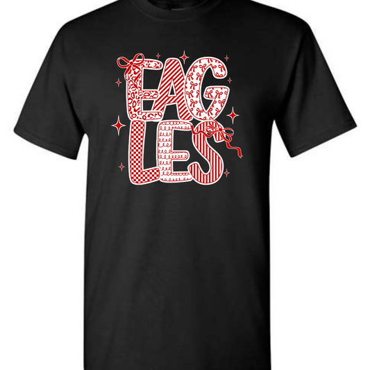 EAGLES BOW FONT - TEE OR CREW