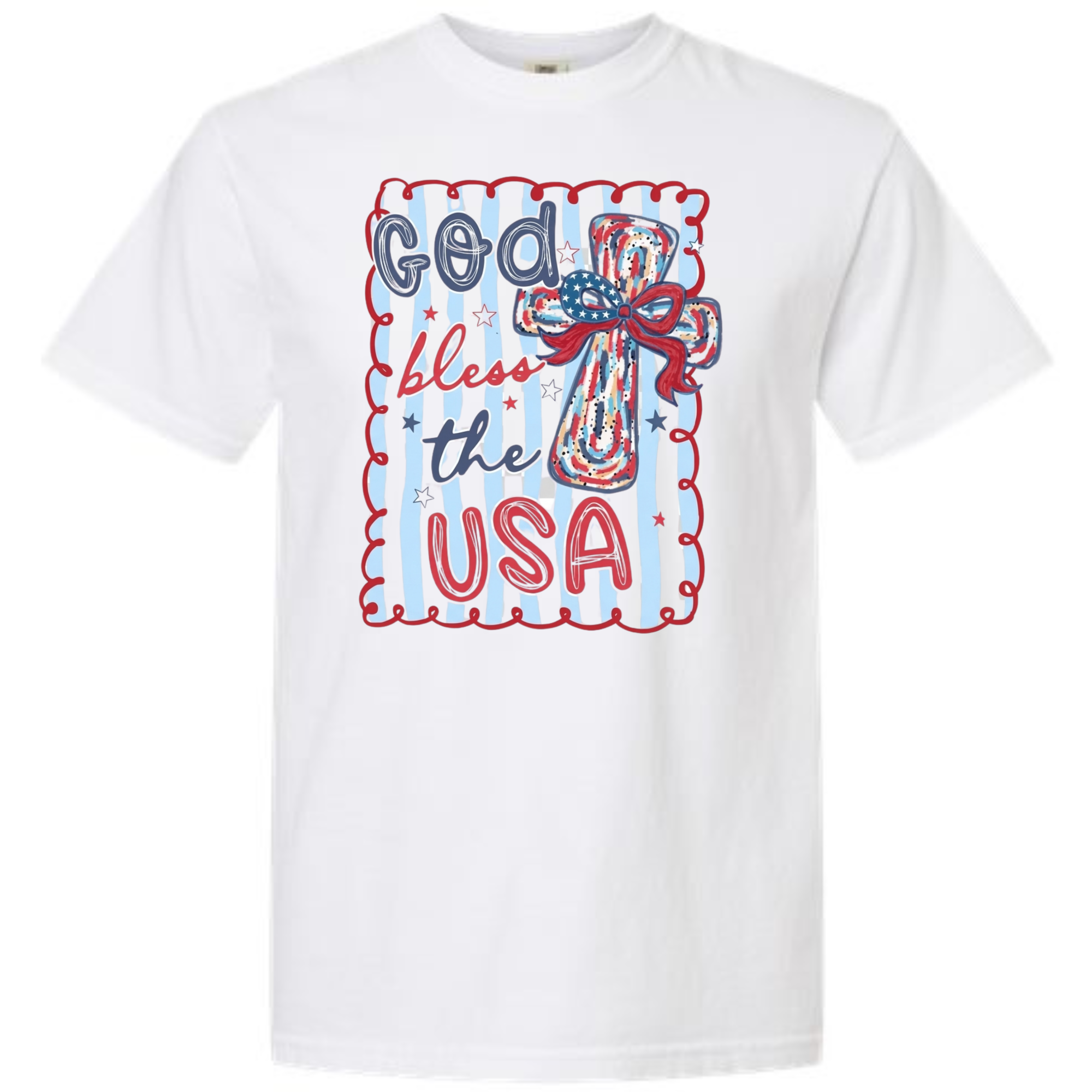 4TH OF JULY FLASH SALE! - GOD BLESS GILDAN TEE
