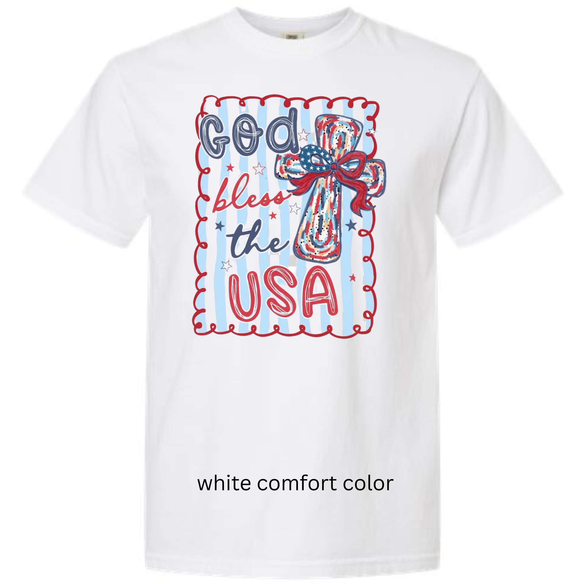 GOD BLESS THE USA - COMFORT COLOR TEE