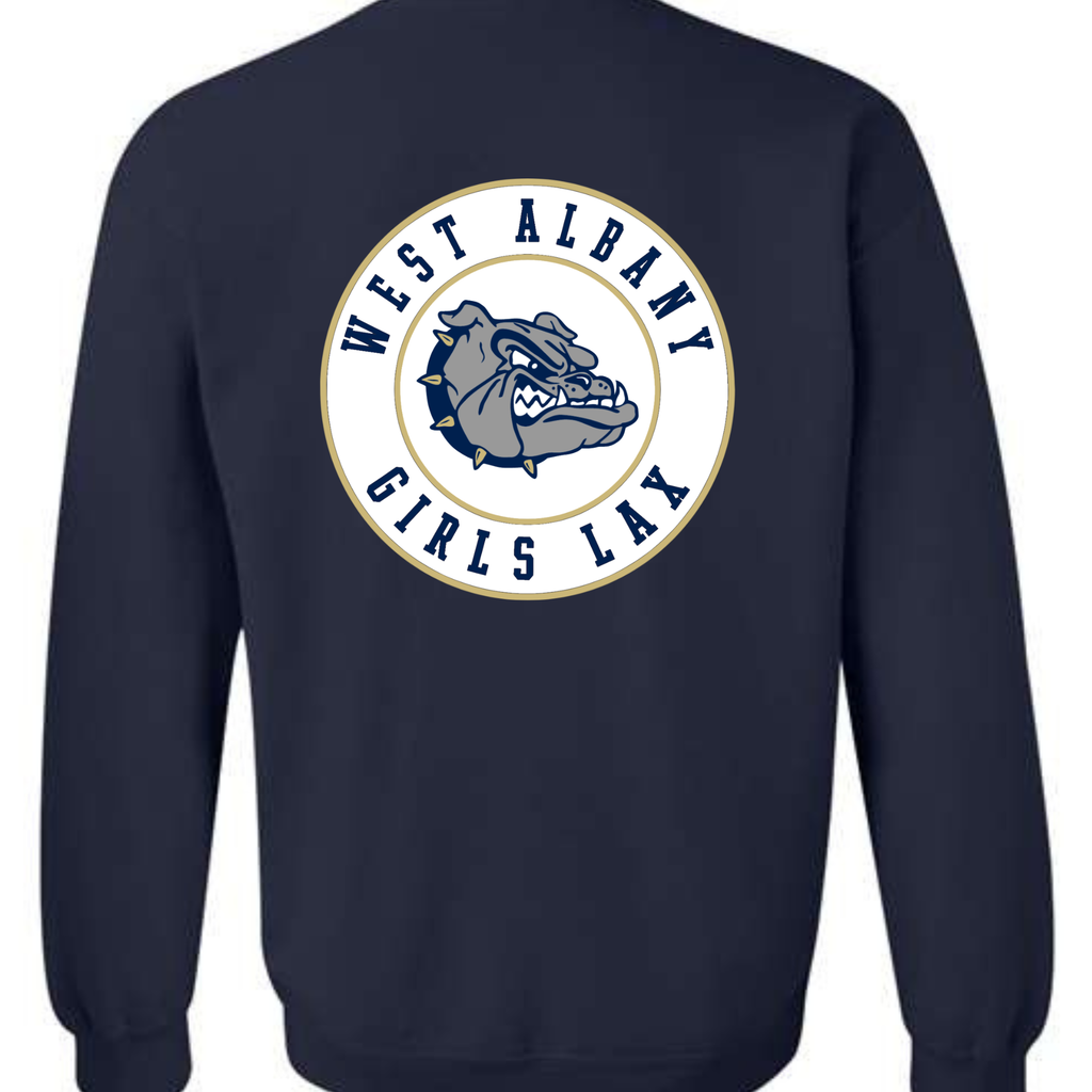 WEST ALBANY LACROSSE 2 - NAVY BLUE TEE, CREW OR HOODIE