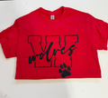 CLEARANCE SALE - RED WESTERN WOLVES TEE