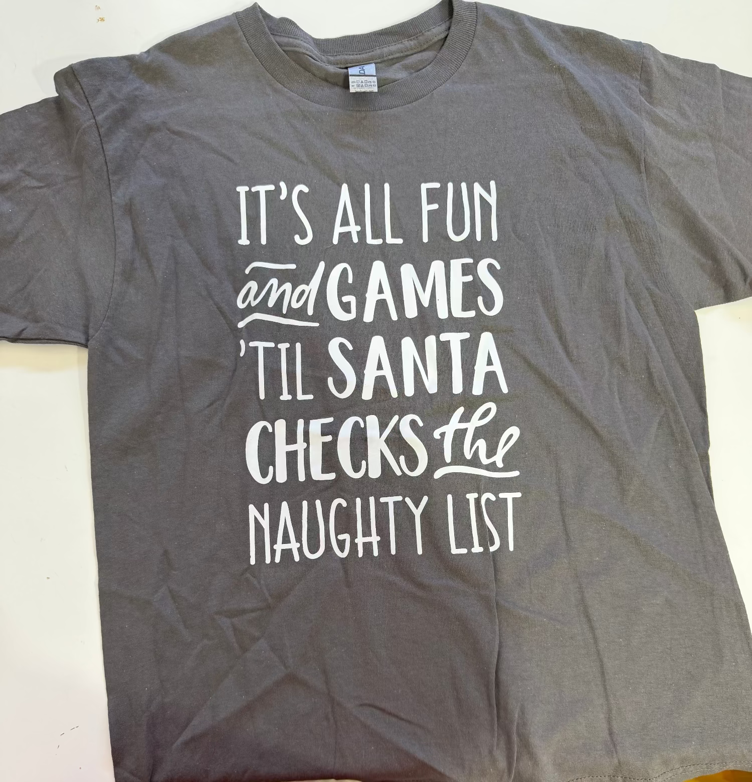 CLEARANCE SALE -  ALL FUN AND GAMES SANTA TEE