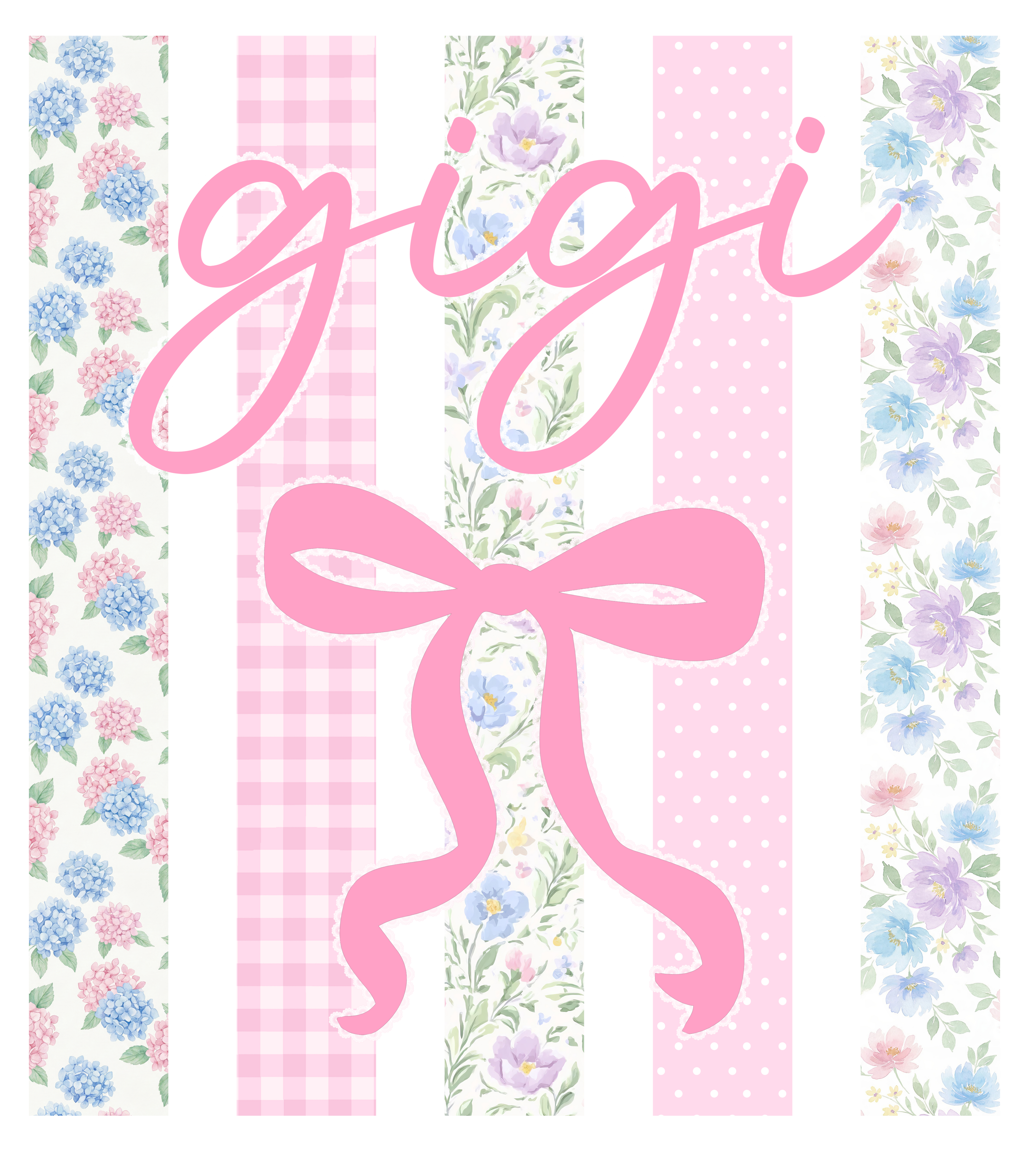 GIGI: PINK/BLUE STRIPE - DTF PRINT