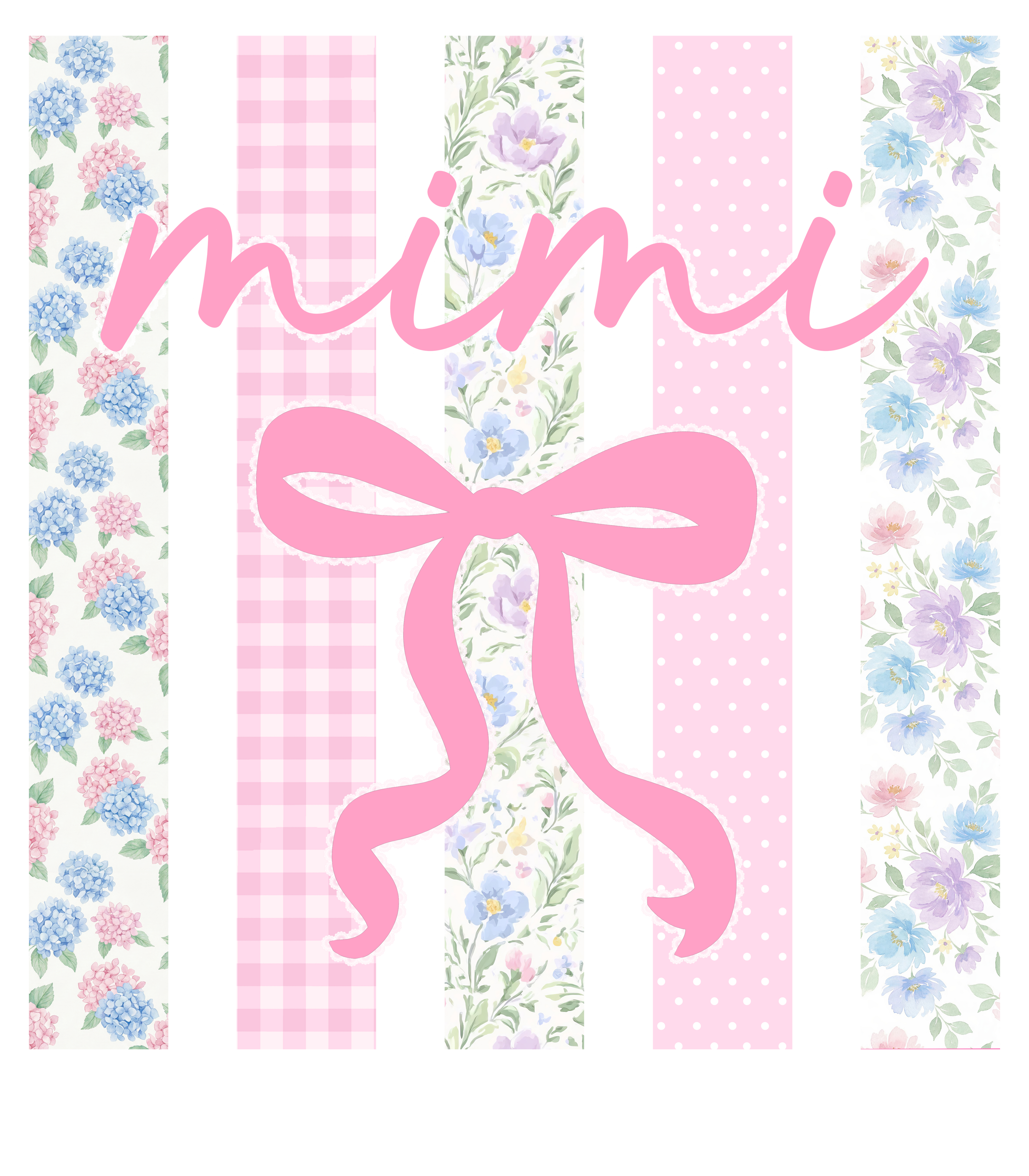 MIMI: PINK/BLUE STRIPE - DTF PRINT