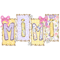 MIMI: YELLOW/PURPLE FLOWERS - DTF PRINT