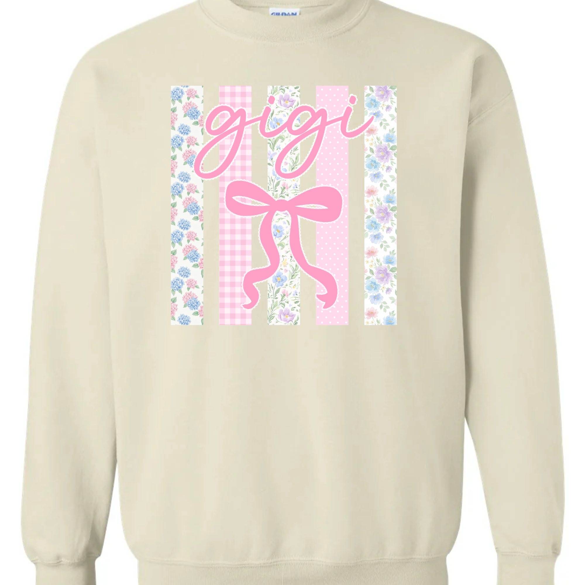 PINK/BLUE STRIPE - TEE OR CREW