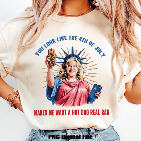 MAKES ME WANT A HOT DOG REAL BAD - TEE OR CREW