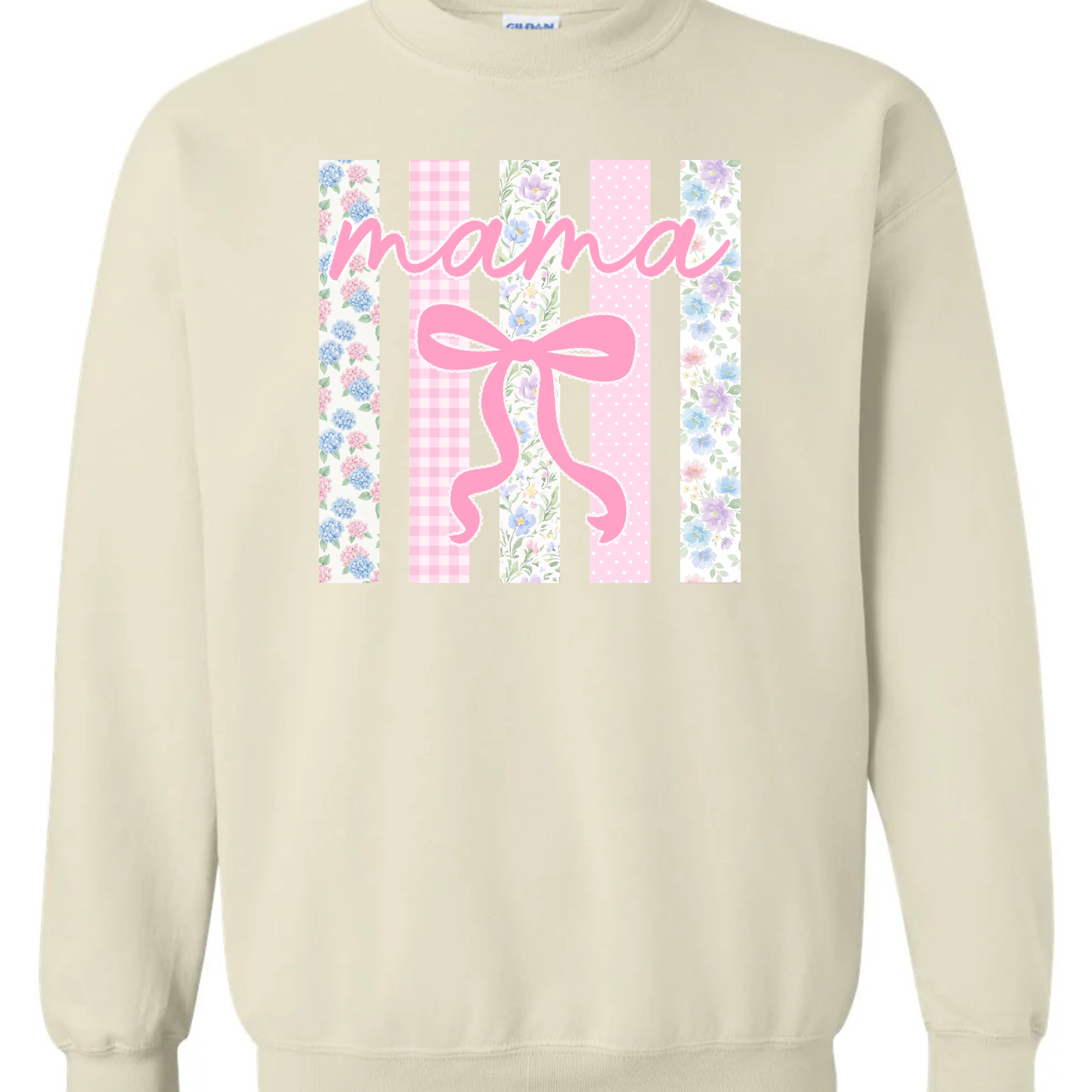 PINK/BLUE STRIPE - TEE OR CREW