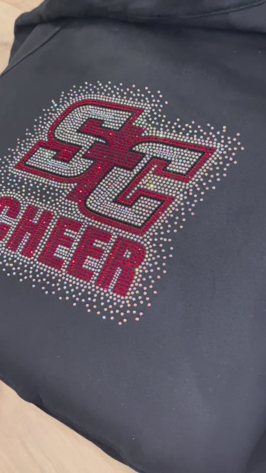 SC CHEER RHINESTONE - CREW OR HOODIE